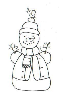 Malvorlage Schneemann