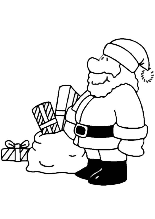 Weihnachtsmann als Malvorlage